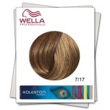 Vopsea Permanenta - Wella Professionals Koleston Perfect nuanta 7/17 blond mediu cenusiu castaniu